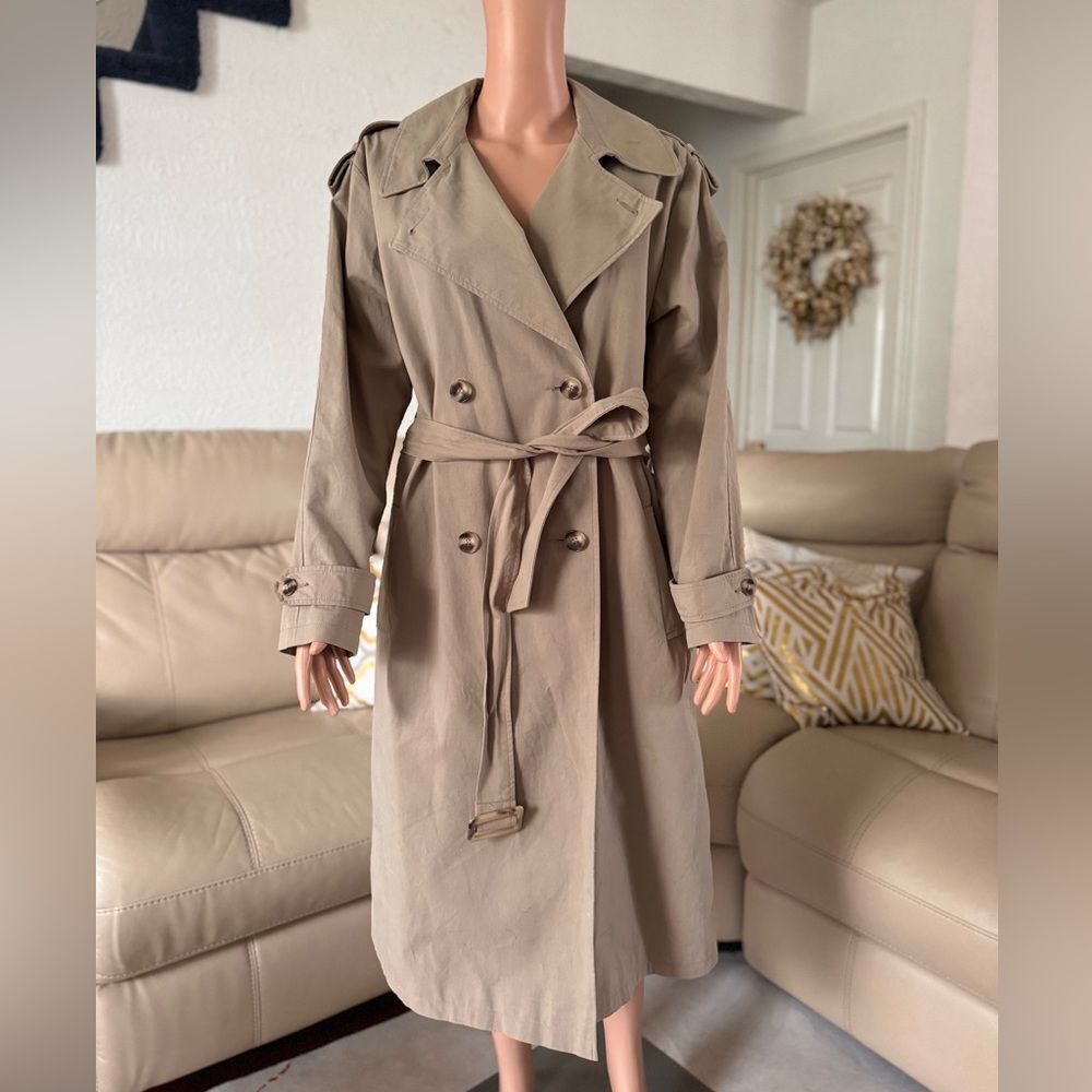 Primark Light Olive Trench Coat Size 8